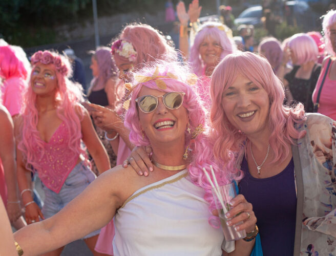 Pink wig 2024 night falmouth